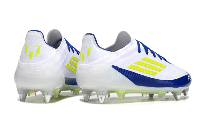 Adidas F50 Elite SG Low-Tops Football Boots - White/Blue/Yellow