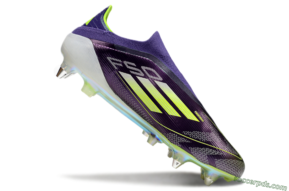Adidas F50 Elite Laceless SG Low-Tops Football Boots - Purple/Yellow/White 4