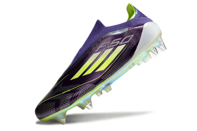 Adidas F50 Elite Laceless SG Low-Tops Football Boots - Purple/Yellow/White