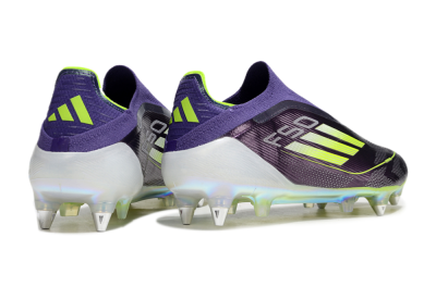 Adidas F50 Elite Laceless SG Low-Tops Football Boots - Purple/Yellow/White