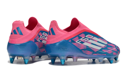 Adidas F50 Elite Laceless SG Low-Tops Football Boots - Blue/Pink/White