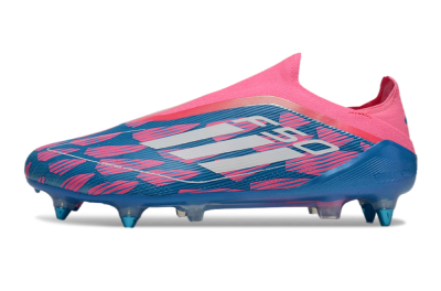 Adidas F50 Elite Laceless SG Low-Tops Football Boots - Blue/Pink/White