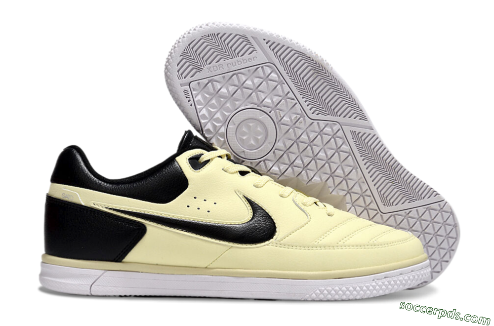Nike Street Gato IC Low-Tops Football Shoes - Beige/Black/White 1
