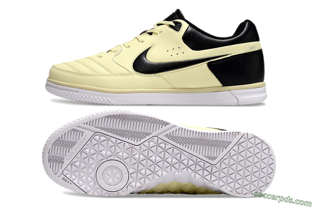 Nike Street Gato IC Low-Tops Football Shoes - Beige/Black/White 0