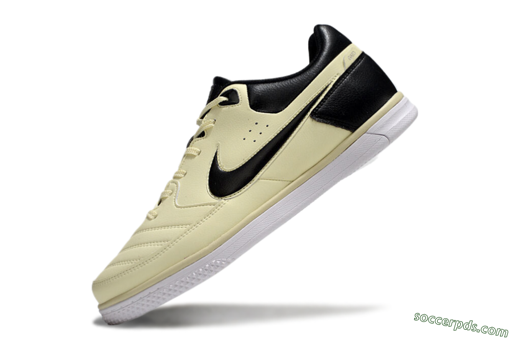 Nike Street Gato IC Low-Tops Football Shoes - Beige/Black/White 5