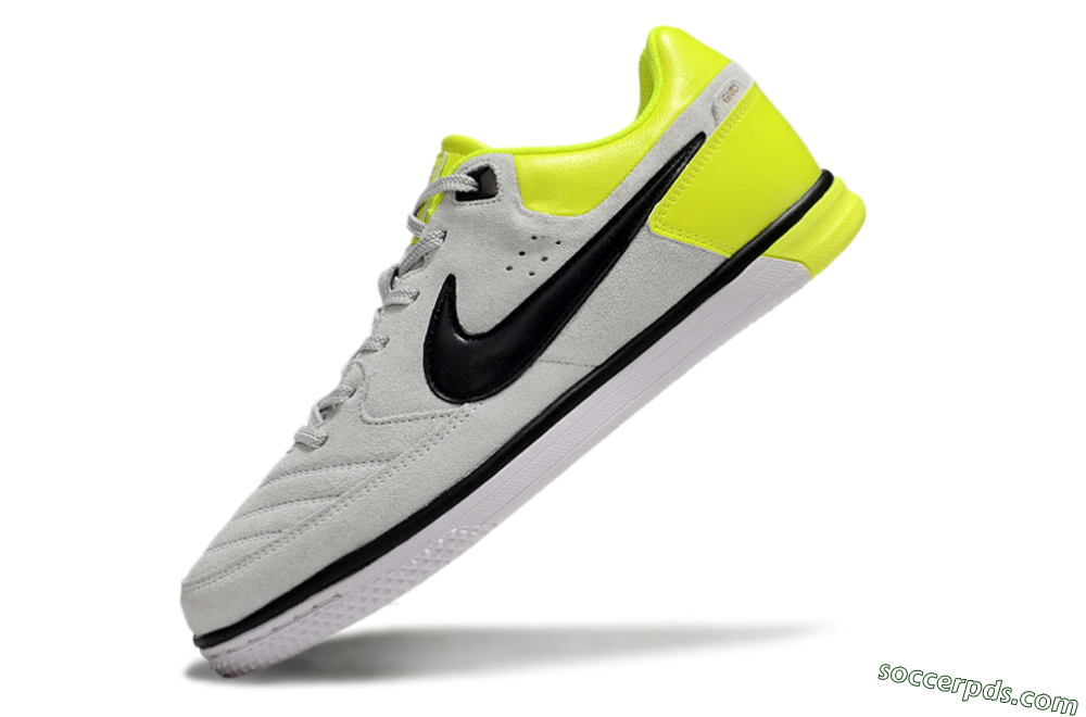 Nike Street Gato IC Low-Tops Football Shoes - Grey/Black/Yellow 5