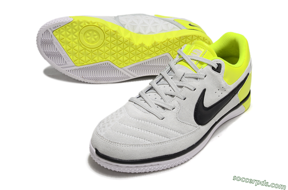 Nike Street Gato IC Low-Tops Football Shoes - Grey/Black/Yellow 3