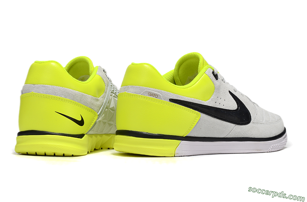 Nike Street Gato IC Low-Tops Football Shoes - Grey/Black/Yellow 6