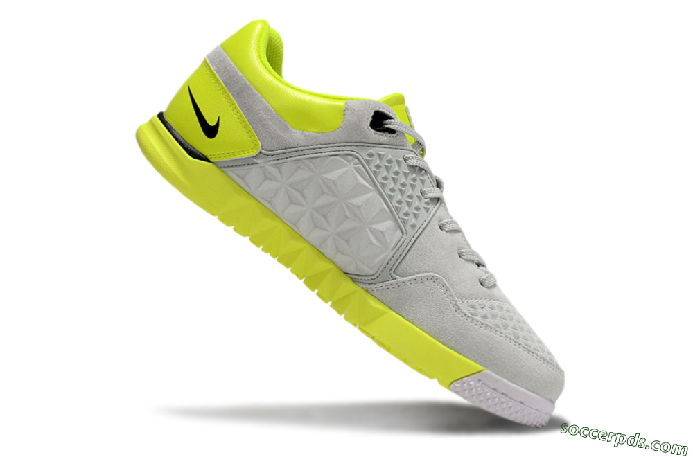 Nike Street Gato IC Low-Tops Football Shoes - Grey/Black/Yellow 4