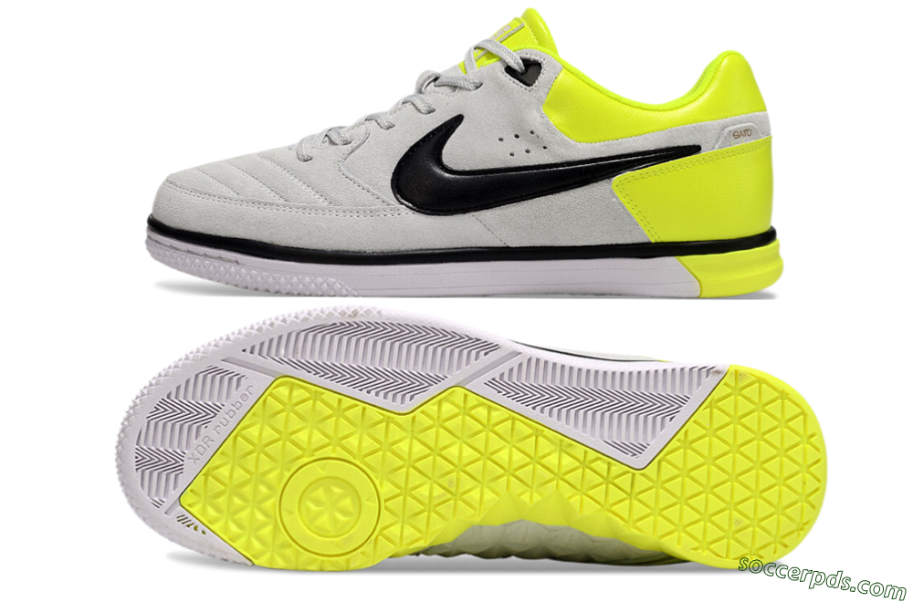 Nike Street Gato IC Low-Tops Football Shoes - Grey/Black/Yellow 0
