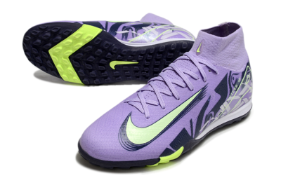 Nike Air Zoom Mercurial Superfly 10 Elite TF High-Tops Football Shoes - Purple/Yellow/White