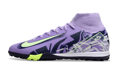 Nike Air Zoom Mercurial Superfly 10 Elite TF High-Tops Football Shoes - Purple/Yellow/White