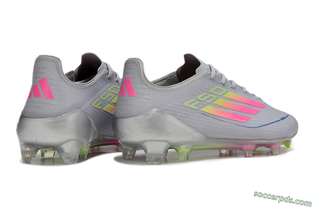 Adidas F50 Elite FG Low-Tops Football Boots - Grey/Pink/Yellow 6