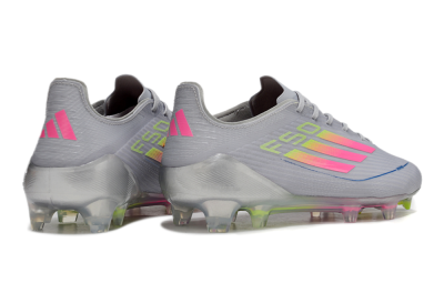 Adidas F50 Elite FG Low-Tops Football Boots - Grey/Pink/Yellow