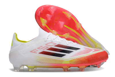 Adidas F50 Elite FG Low-Tops Football Boots - White/Red/Yellow