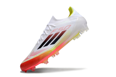 Adidas F50 Elite FG Low-Tops Football Boots - White/Red/Yellow