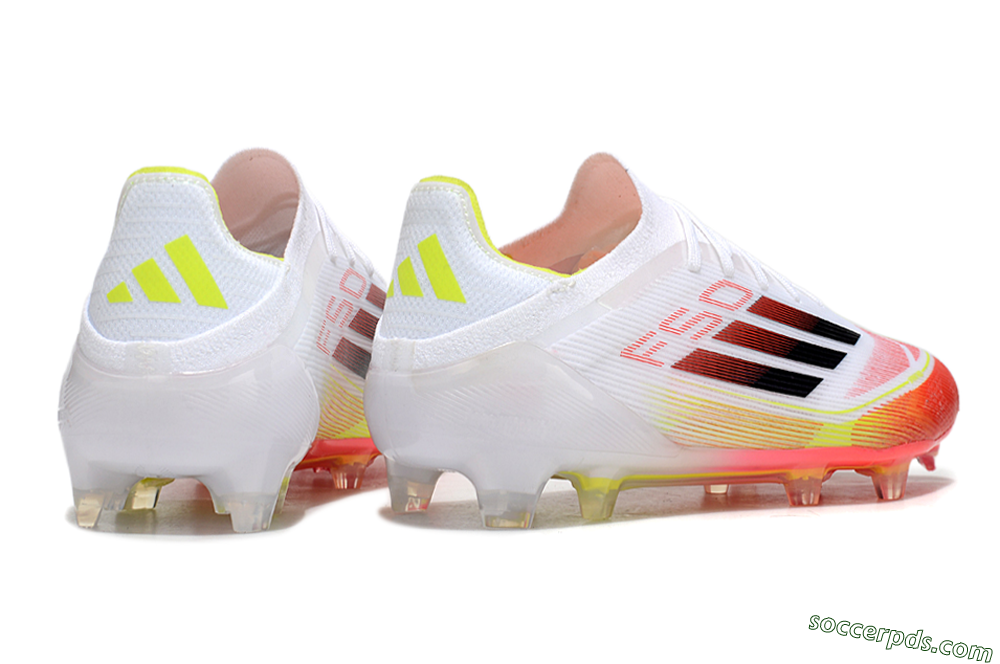Adidas F50 Elite FG Low-Tops Football Boots - White/Red/Yellow 6