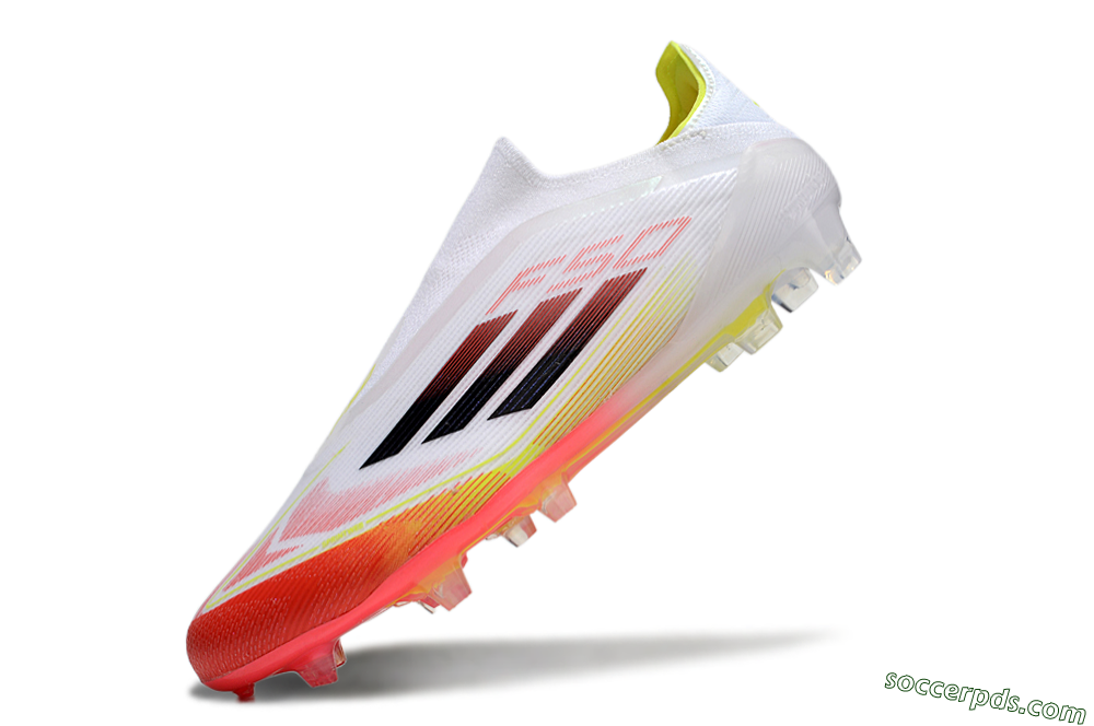 Adidas F50 Elite Laceless FG Low-Tops Football Boots - White/Red/Yellow 5