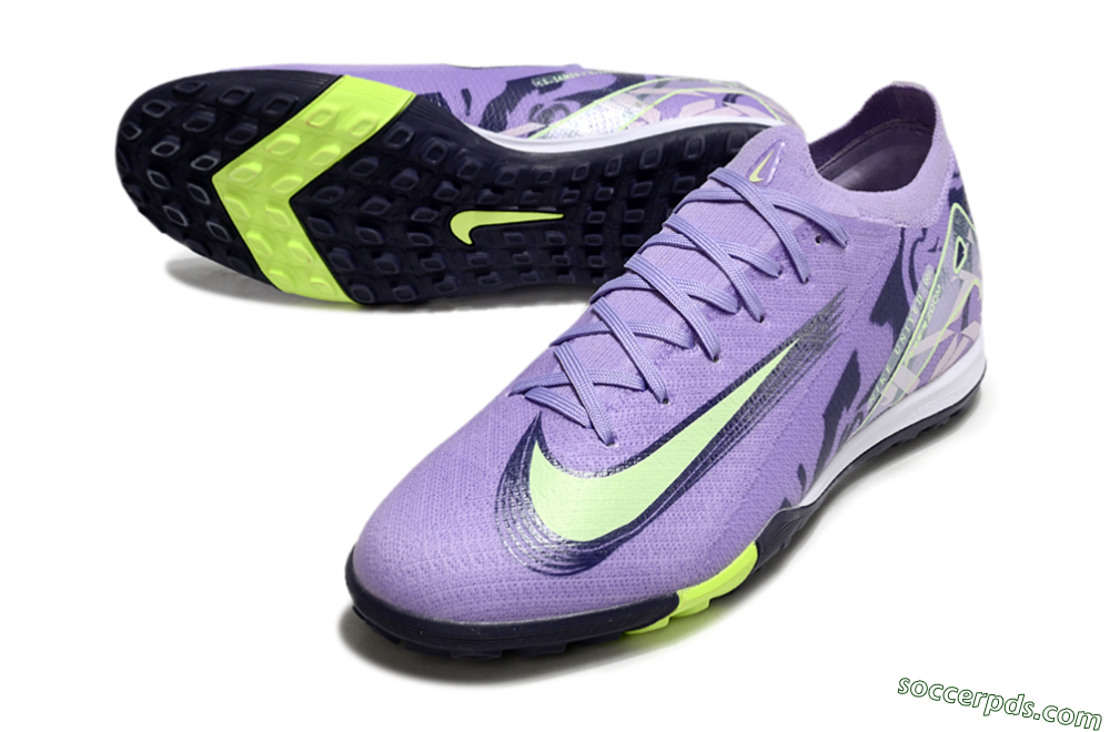 Nike Air Zoom Mercurial Vapor 16 Elite TF Low-Tops Football Shoes - Purple/Yellow/White 3