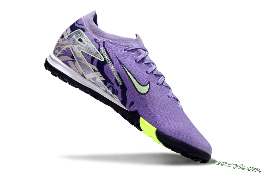 Nike Air Zoom Mercurial Vapor 16 Elite TF Low-Tops Football Shoes - Purple/Yellow/White 4