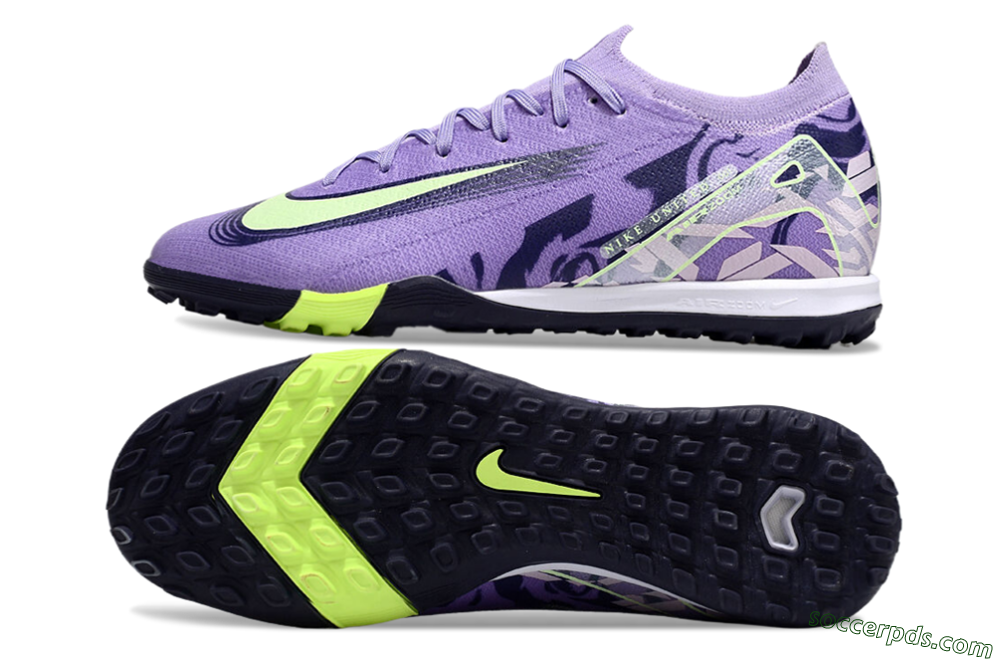 Nike Air Zoom Mercurial Vapor 16 Elite TF Low-Tops Football Shoes - Purple/Yellow/White 0