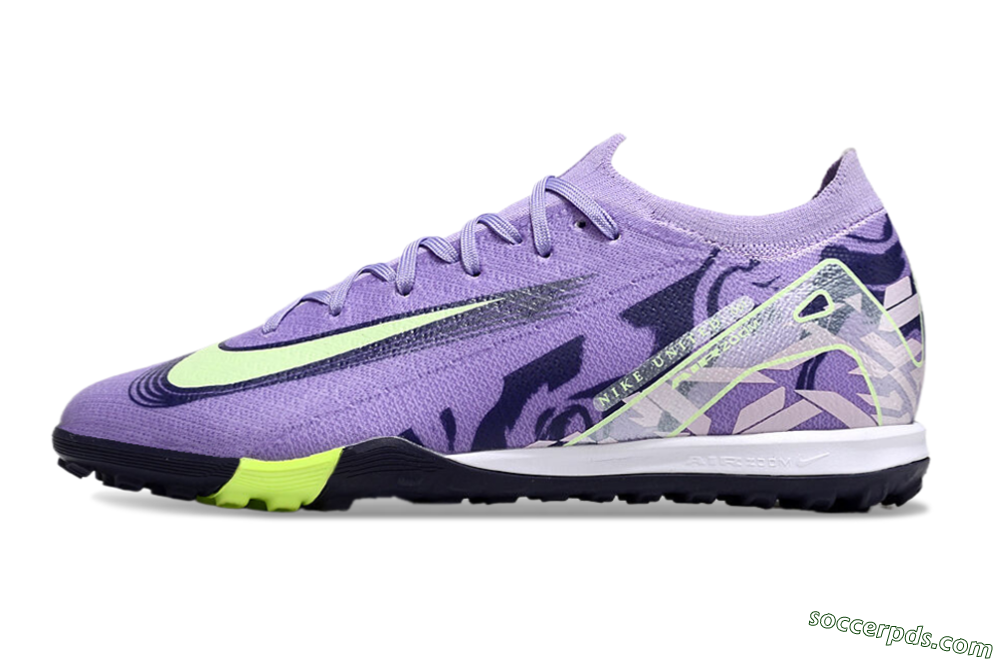 Nike Air Zoom Mercurial Vapor 16 Elite TF Low-Tops Football Shoes - Purple/Yellow/White 2