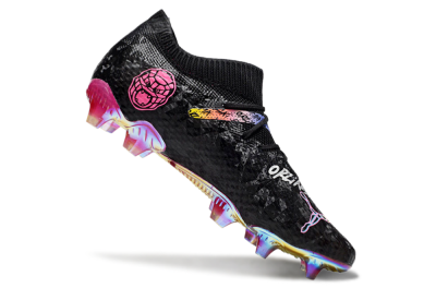 Puma Future Ultimate FG Low-Tops Football Boots - Black/Pink/Yellow