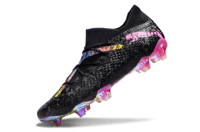 Puma Future Ultimate FG Low-Tops Football Boots - Black/Pink/Yellow