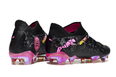 Puma Future Ultimate FG Low-Tops Football Boots - Black/Pink/Yellow