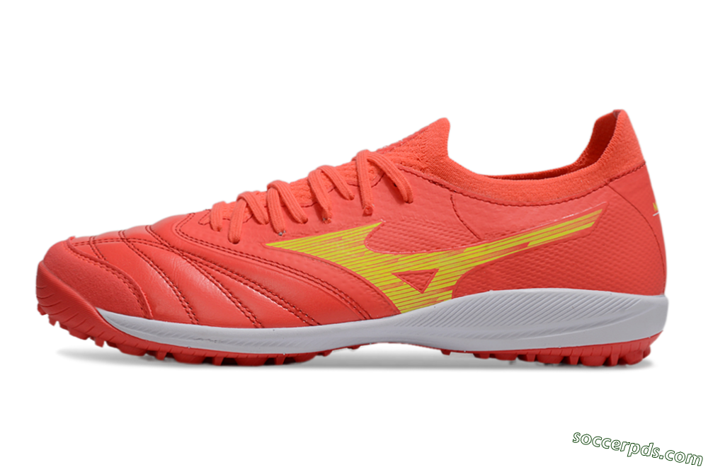 Mizuno Morelia Neo Sala TF Low-Tops Football Shoes - Red/Yellow/White 2