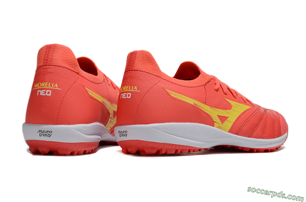 Mizuno Morelia Neo Sala TF Low-Tops Football Shoes - Red/Yellow/White 6