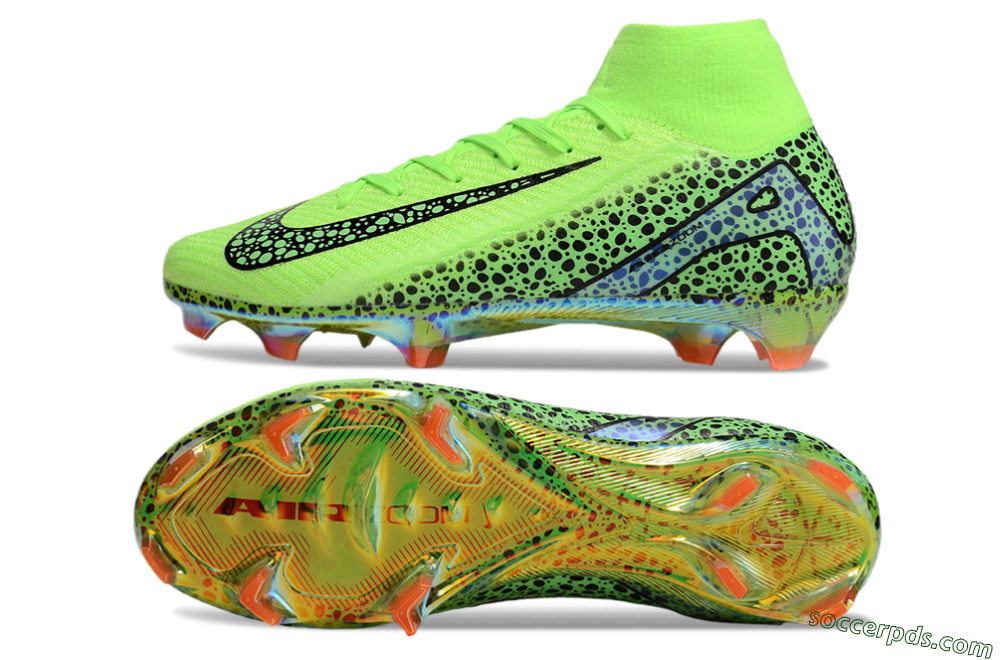 Nike Air Zoom Mercurial Superfly 10 Elite FG High-Tops Football Boots - Yellow/Black/Leopard 0