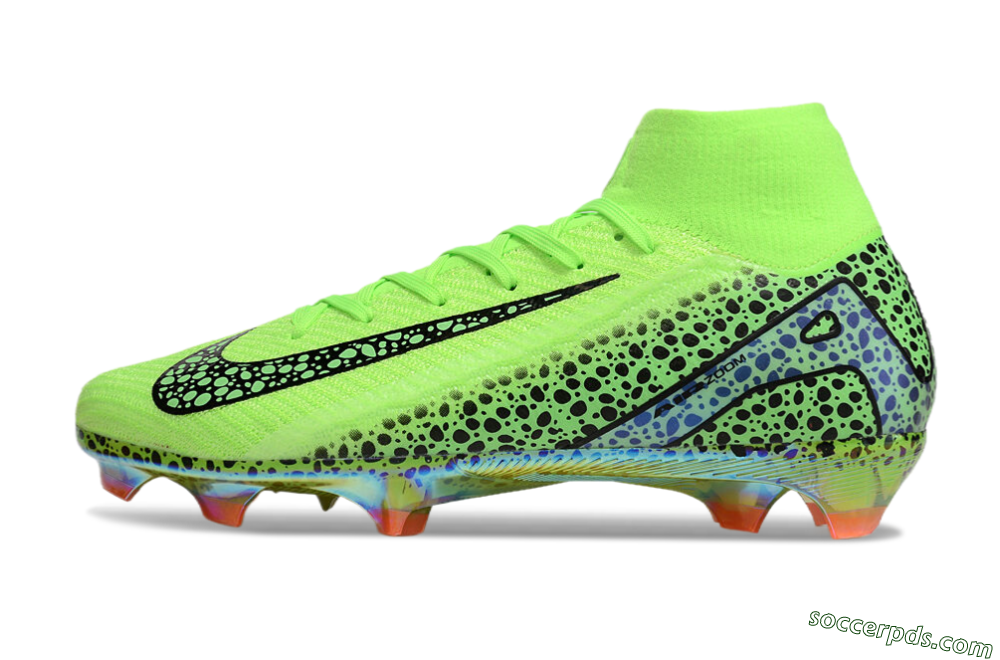 Nike Air Zoom Mercurial Superfly 10 Elite FG High-Tops Football Boots - Yellow/Black/Leopard 2