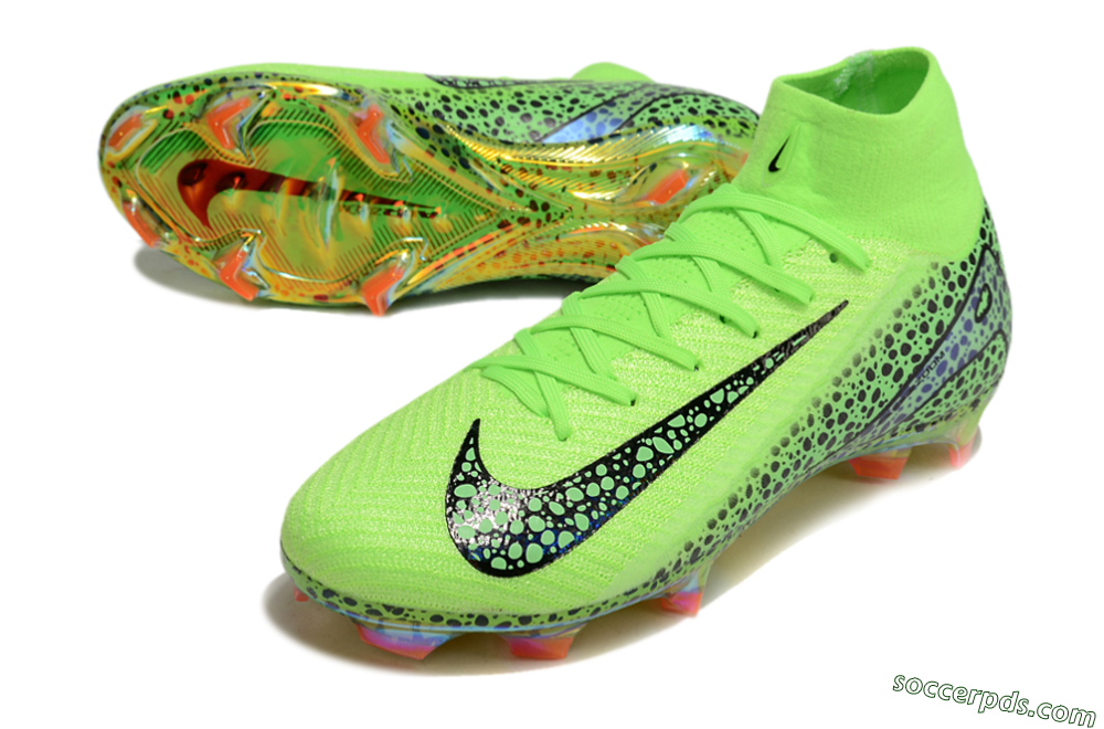 Nike Air Zoom Mercurial Superfly 10 Elite FG High-Tops Football Boots - Yellow/Black/Leopard 3