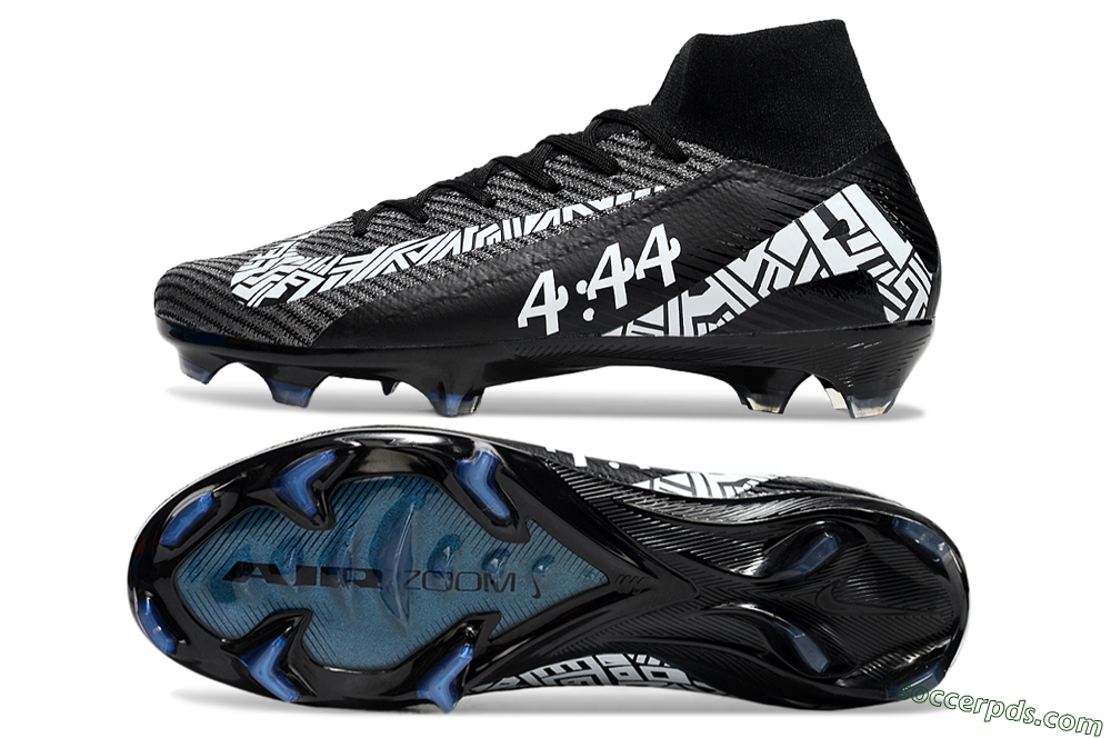 Nike Air Zoom Mercurial Superfly 10 Elite FG High-Tops Football Boots - Black/White/Blue 0