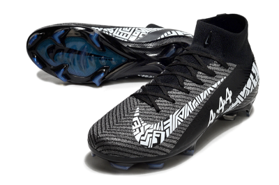 Nike Air Zoom Mercurial Superfly 10 Elite FG High-Tops Football Boots - Black/White/Blue