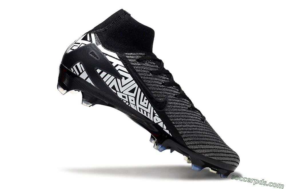 Nike Air Zoom Mercurial Superfly 10 Elite FG High-Tops Football Boots - Black/White/Blue 4