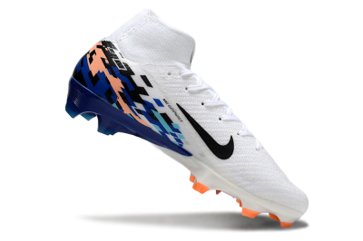 Nike Air Zoom Mercurial Superfly 10 Elite FG High-Tops Football Boots - White/Blue/Orange