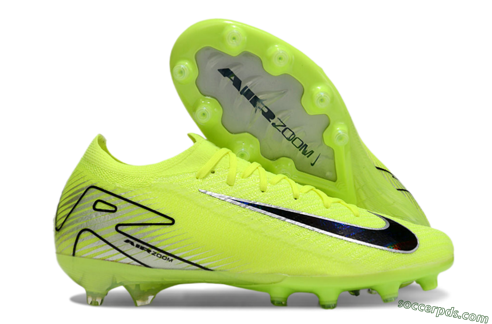 Nike Air Zoom Mercurial Vapor 16 Elite AG Low-Tops Football Boots - Yellow/Silver/Black 1