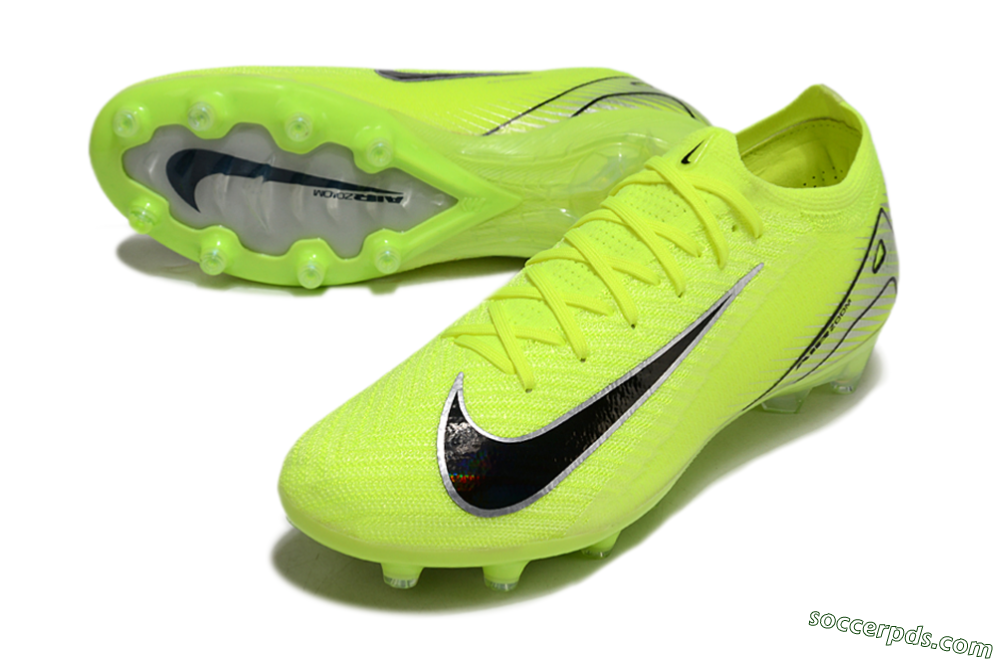 Nike Air Zoom Mercurial Vapor 16 Elite AG Low-Tops Football Boots - Yellow/Silver/Black 3