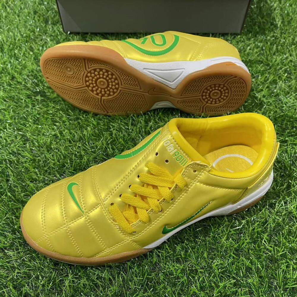 Nike Total 90 II IC Low-Tops Football Shoes - Yellow/Green/White
