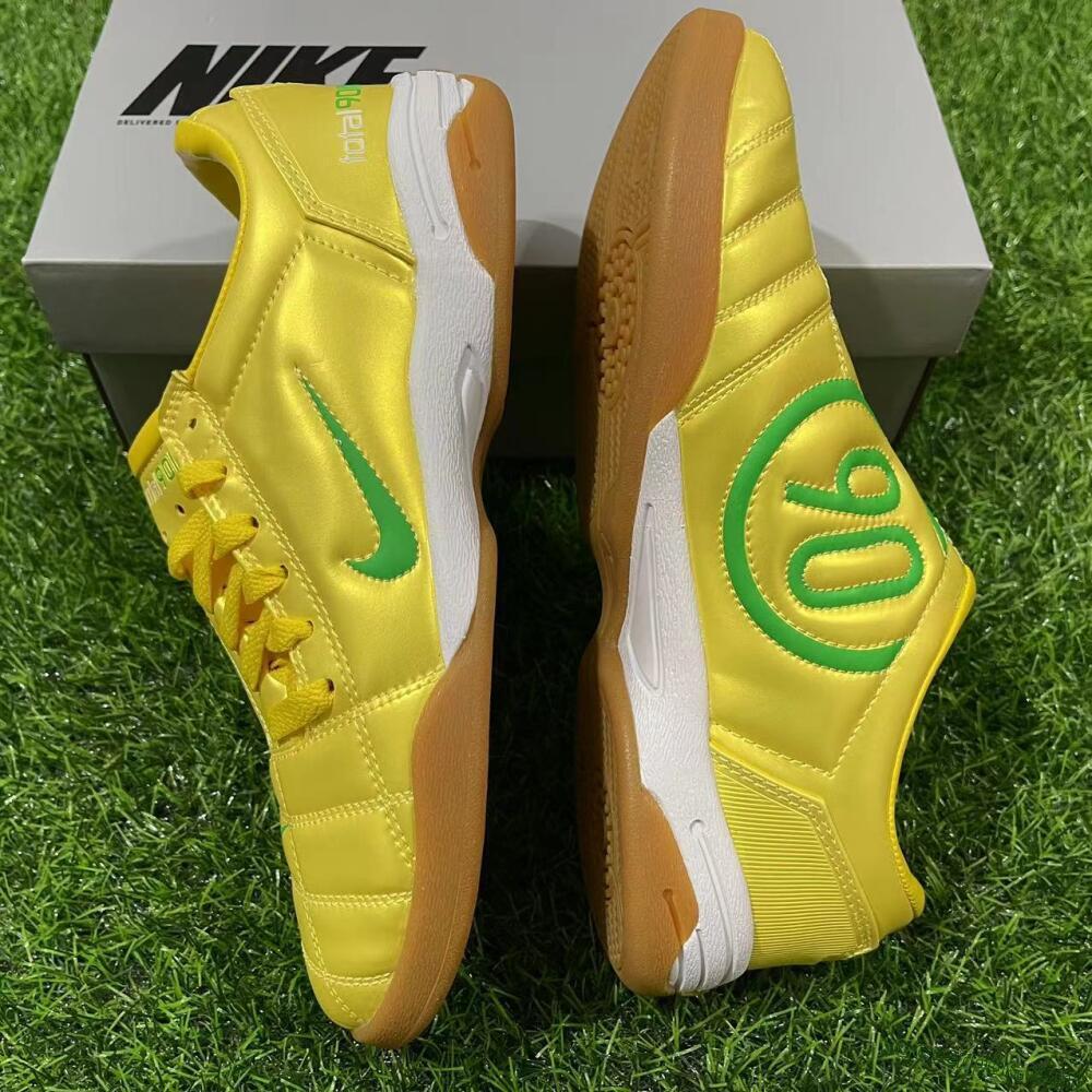 Nike Total 90 II IC Low-Tops Football Shoes - Yellow/Green/White
