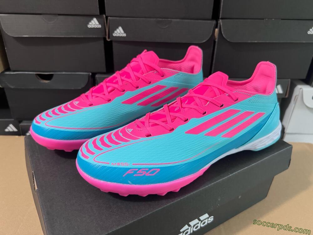 Adidas F50 Elite TF Low-Tops Football Shoes - Jade/Pink/White