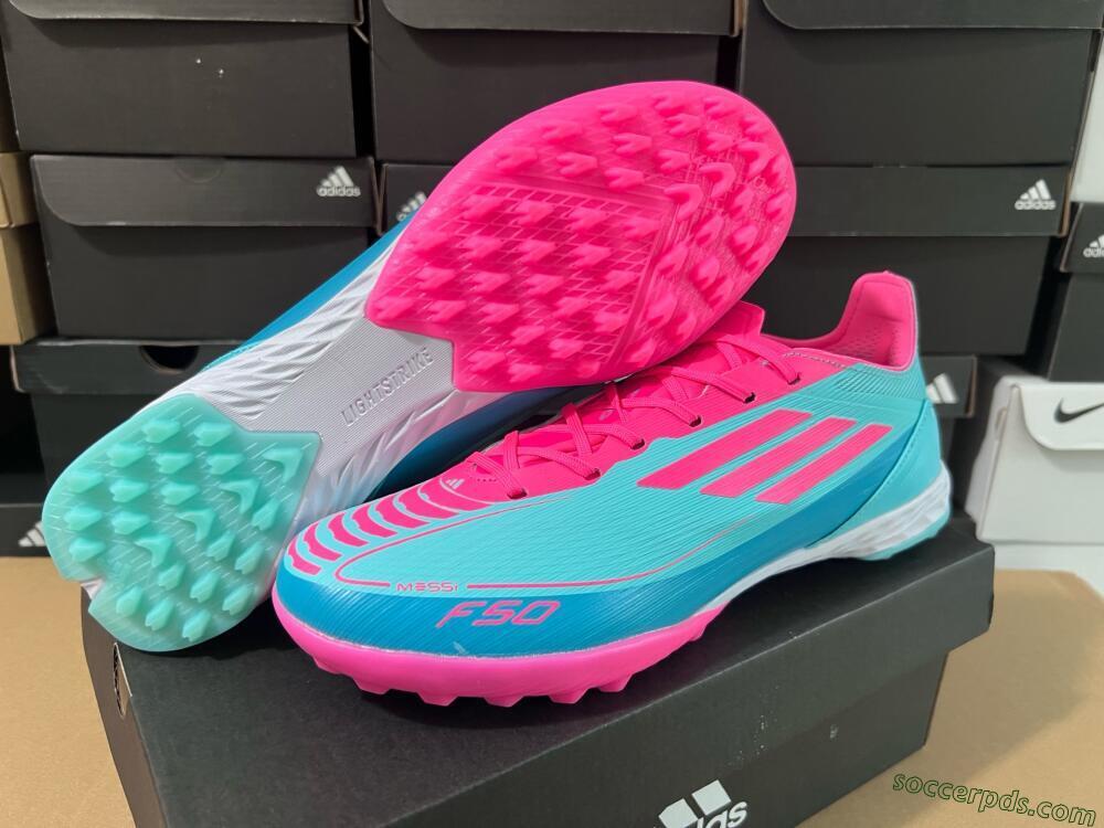 Adidas F50 Elite TF Low-Tops Football Shoes - Jade/Pink/White