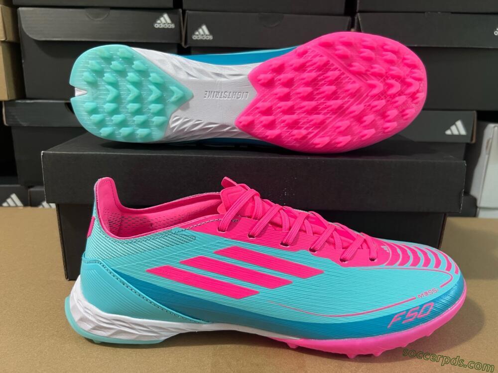 Adidas F50 Elite TF Low-Tops Football Shoes - Jade/Pink/White