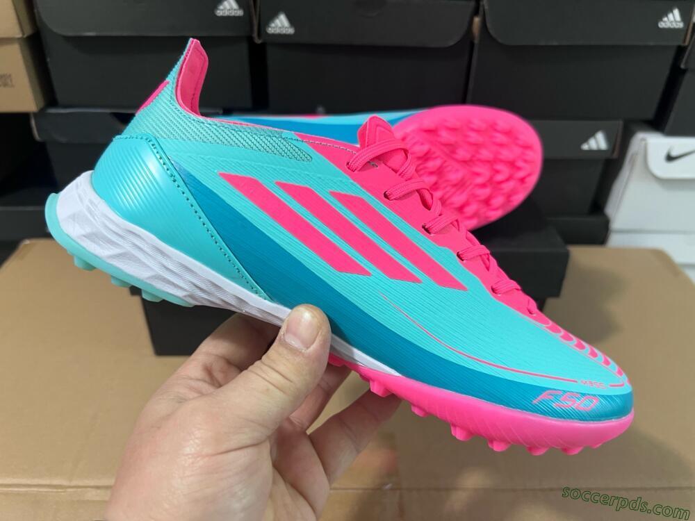 Adidas F50 Elite TF Low-Tops Football Shoes - Jade/Pink/White