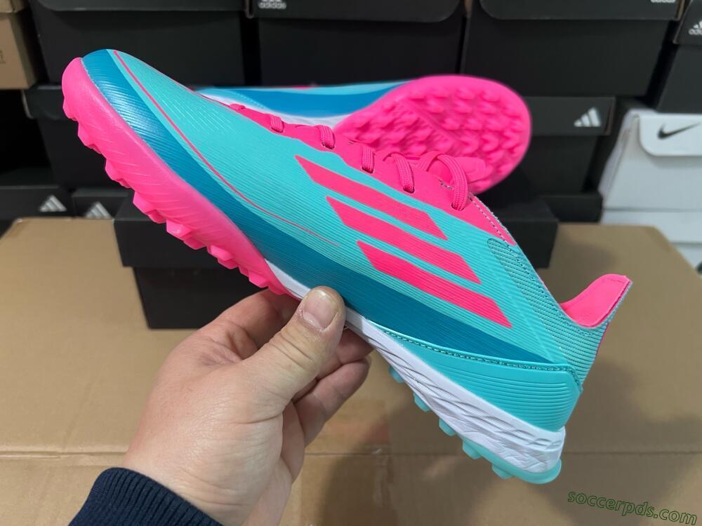 Adidas F50 Elite TF Low-Tops Football Shoes - Jade/Pink/White