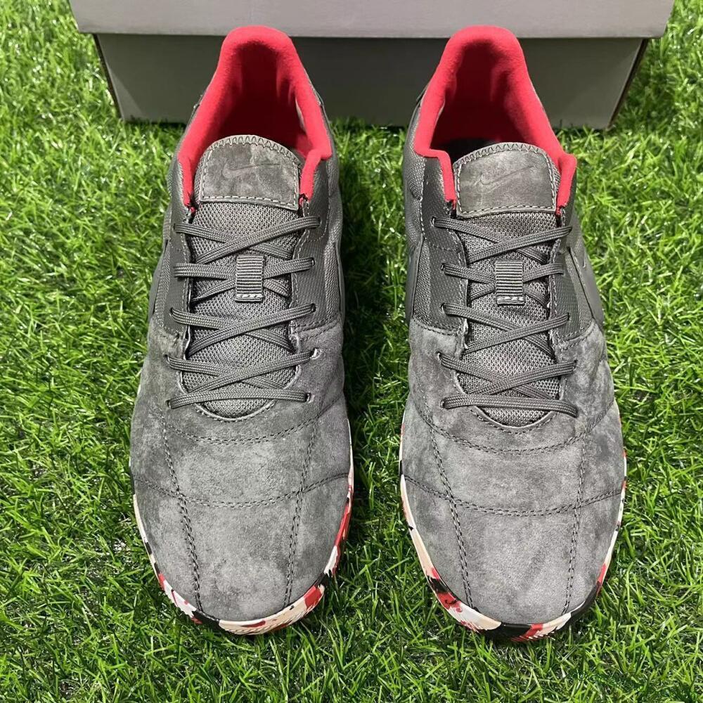 Nike Premier 2 Sala IC Low-Tops Football Shoes - Grey/Black/Red