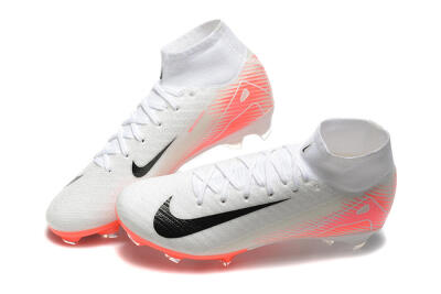 Nike Air Zoom Mercurial Superfly 10 Elite FG High-Tops Football Boots - White/Black/Red