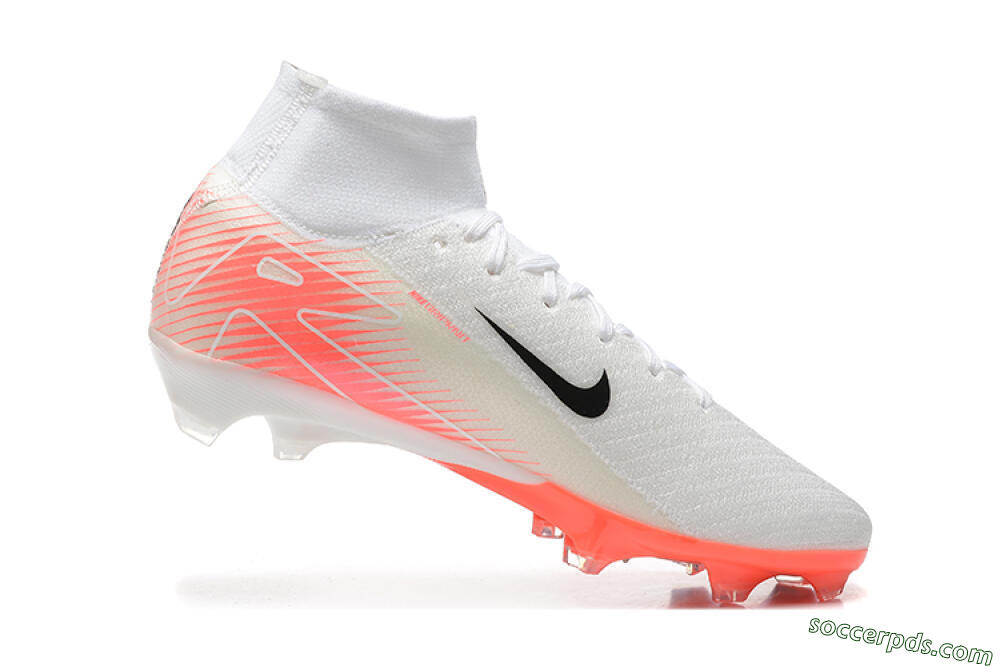 Nike Air Zoom Mercurial Superfly 10 Elite FG High-Tops Football Boots - White/Black/Red 7